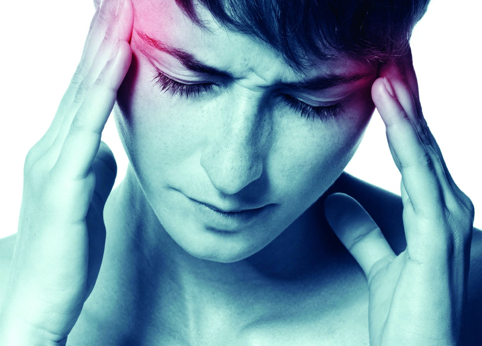 woman suffering a migraine